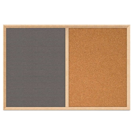 United Visual Products Enclosed Corkboard, 1 Door, 18"x24", 4" Fra, UV3421-BLACK-FORBO UV3421-BLACK-FORBO